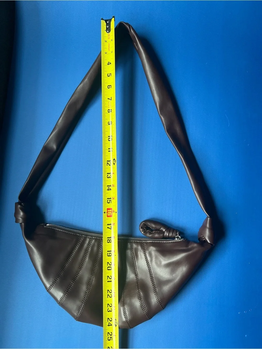 Lemaire Dark Brown Leather Logo Patch